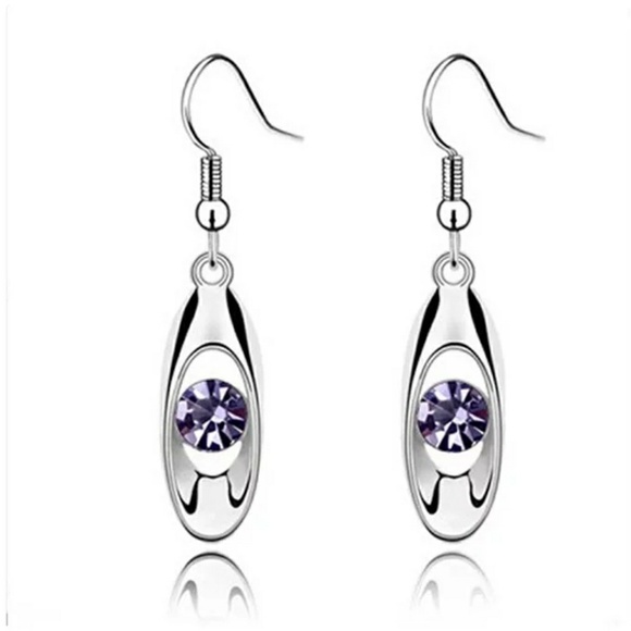 🎀Stunning 925 Crystal Droplet Earrings - Picture 5 of 8